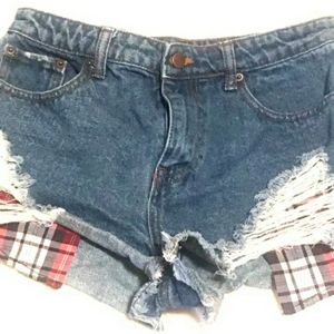 Forever 21 Distressed Raw Hem High Waist